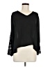 Monteau 100% Polyester Black Long Sleeve Blouse Size M - photo 1