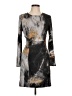 Helmut Lang 100% Polyester Graphic Gray Cocktail Dress Size 10 - photo 1