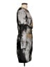 Helmut Lang 100% Polyester Graphic Gray Cocktail Dress Size 10 - photo 4
