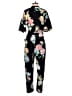 Zara Basic Floral Black Jumpsuit Size S - photo 2