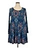 Nike Paisley Blue Casual Dress Size XXL (estimated) - photo 1
