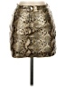 Superdown 100% Polyester Animal Print Gold Faux Leather Skirt Size XXS - photo 1