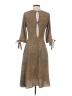 Akaiv 100% Polyester Animal Print Brown Casual Dress Size S - photo 2