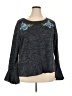 Unique Spectrum Floral Gray Pullover Sweater Size 3X - photo 1
