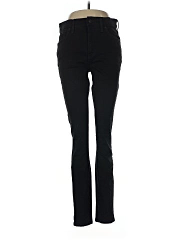 Madewell Tall 9" Mid-Rise Skinny Jeans in ISKO Stay Black&trade; (view 1)