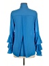 Prabal Gurung Collective 100% Polyester Blue Long Sleeve Blouse Size 6 - photo 2