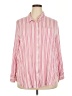 Torrid Stripes Pink 3/4 Sleeve Button-Down Shirt Size 2X Plus (2) - photo 1
