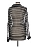 Rory Beca Chevron-herringbone Silver Long Sleeve Blouse Size L - photo 2