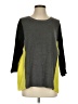 Dex Color Block Gray Pullover Sweater Size S - photo 1