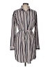 Express 100% Polyester Stripes Ivory Casual Dress Size M - photo 1