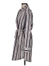 Express 100% Polyester Stripes Ivory Casual Dress Size M - photo 5