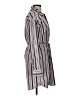 Express 100% Polyester Stripes Ivory Casual Dress Size M - photo 4