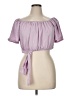 Lyaner Purple Short Sleeve Blouse Size XL - photo 1