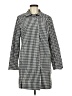 Talbots 100% Polyester Checkered-gingham Silver Coat Size 6 - photo 1