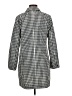 Talbots 100% Polyester Checkered-gingham Silver Coat Size 6 - photo 2