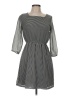Pinky 100% Polyester Stripes Gray Casual Dress Size M - photo 1