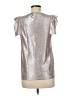 maette Metallic Silver Sleeveless T-Shirt Size M - photo 2