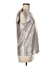 maette Metallic Silver Sleeveless T-Shirt Size M - photo 4