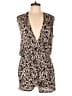 Loveappella Animal Print Brown Black Romper Size L - photo 1