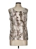 Easywear by Chico's 100% Polyester Silver Sleeveless Blouse Size Lg (2) - photo 1