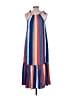Assorted Brands 100% Viscose Stripes Blue Casual Dress Size EU (IT) 46 / US 10 - photo 2