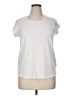 Max Studio White Short Sleeve Top Size XL - photo 1