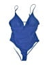 Unbranded Color Block Blue One Piece Swimsuit Size L (estimated) - photo 1