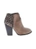 Sterling River 100% Leather Animal Print Brown Ankle Boots Size 10 - photo 1