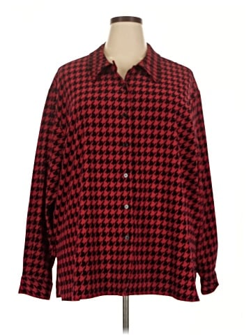 Denim & Co Long Sleeve Button-Down Shirt (view 1)