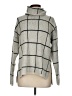 Madewell Plaid Silver Turtleneck Sweater Size M - photo 1