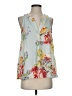 Kenar Floral Gray Sleeveless Blouse Size S - photo 1