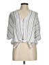 Sim & Sam 100% Rayon Silver 3/4 Sleeve Blouse Size M - photo 1