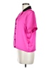 Love J Color Block Pink Short Sleeve Blouse Size M - photo 5