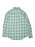 Crewcuts Checkered-gingham Green Long Sleeve Button-Down Shirt Size 10 - photo 2