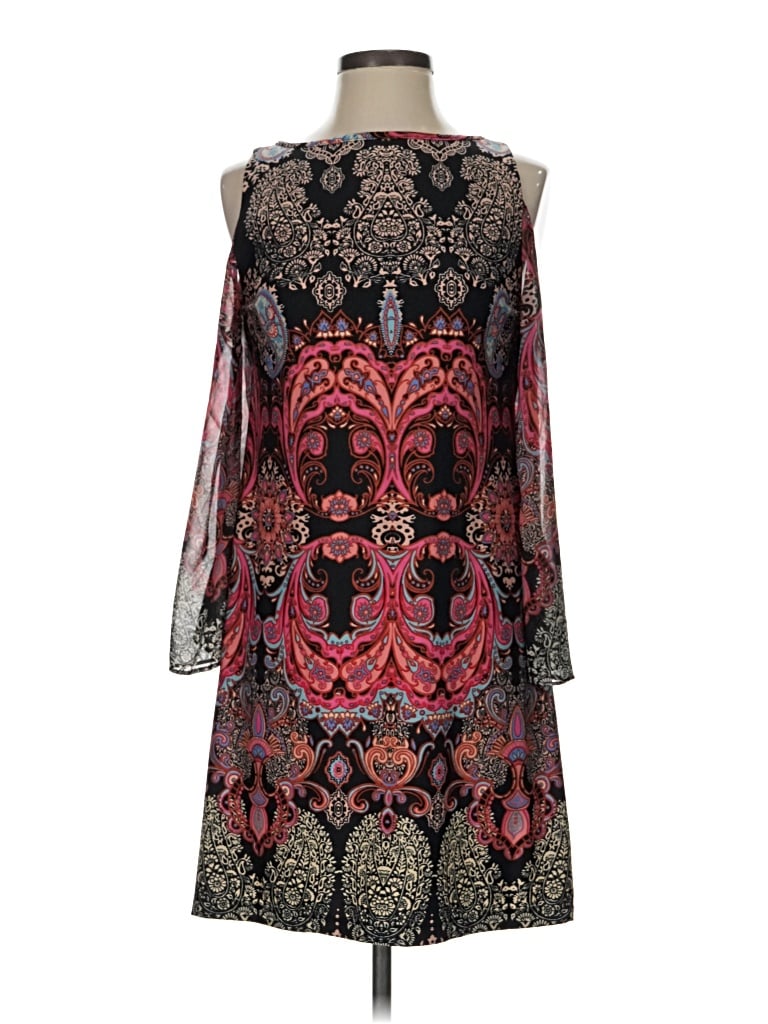 Pre-owned Sandra Darren Cocktail Dress In Burgundy