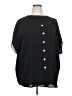 Unbranded 100% Polyester Black Short Sleeve Blouse Size 4X - photo 1
