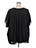 Unbranded 100% Polyester Black Short Sleeve Blouse Size 4X - photo 2