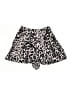 Divided by H&M 100% Rayon Animal Print Black Shorts Size 4 - photo 1