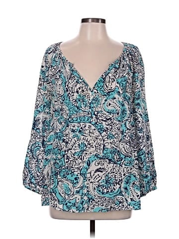 Lilly Pulitzer 3/4 Sleeve Silk Top (view 1)