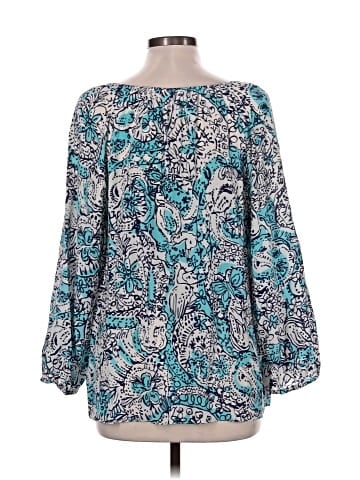 Lilly Pulitzer 3/4 Sleeve Silk Top (view 2)
