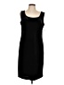 metaphor Solid Black Casual Dress Size L - photo 1