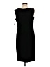 metaphor Solid Black Casual Dress Size L - photo 2