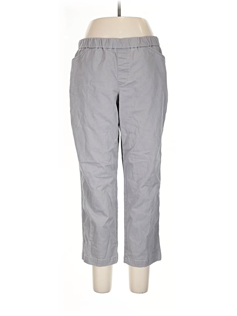 Pre-owned Lands' End Casual Pants In Gray