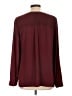 Talbots 100% Polyester Burgundy Long Sleeve Blouse Size L - photo 2