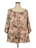 Torrid 100% Rayon Brown 3/4 Sleeve Blouse Size 3X Plus (3) - photo 1