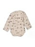 Mon Cheri Baby Print Tan Long Sleeve Onesie Size 0-3 mo - photo 1