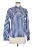 UNTUCKit 100% Cotton Checkered-gingham Blue Long Sleeve Blouse Size 6 - photo 1