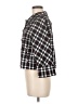 John Paul Richard Plaid Black 3/4 Sleeve Blouse Size 8 - photo 5