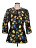 Lela Rose Black 3/4 Sleeve Blouse Size 10 - photo 1