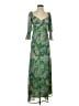 Olivaceous 100% Polyester Paisley Green Casual Dress Size S - photo 1